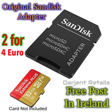 Load image into Gallery viewer, Original SanDisk Micro SD Card Adapter TF Card to SD Adapter (Pack of 2)