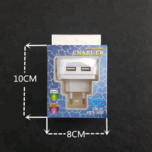Load image into Gallery viewer, Power Plug 3 Pin Irish Main Wall Charger Adapter 2 USB Outlet LED Night Light