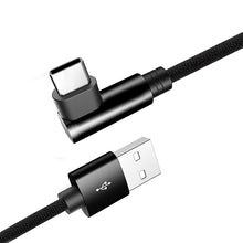 Load image into Gallery viewer, Type C Fast Charging Cable & Data Sync 90º