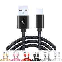 Load image into Gallery viewer, Type C Fast Charging Cable &amp; Data Sync Long Length

