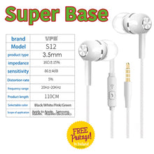 Load image into Gallery viewer, Sports Style Earphones Wired 3.5mm Jack Headphones Stereo Music, Mic, Super Base
